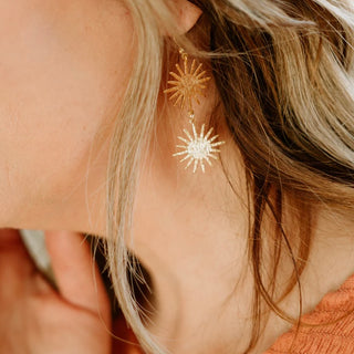 Golden Sunburst Earrings