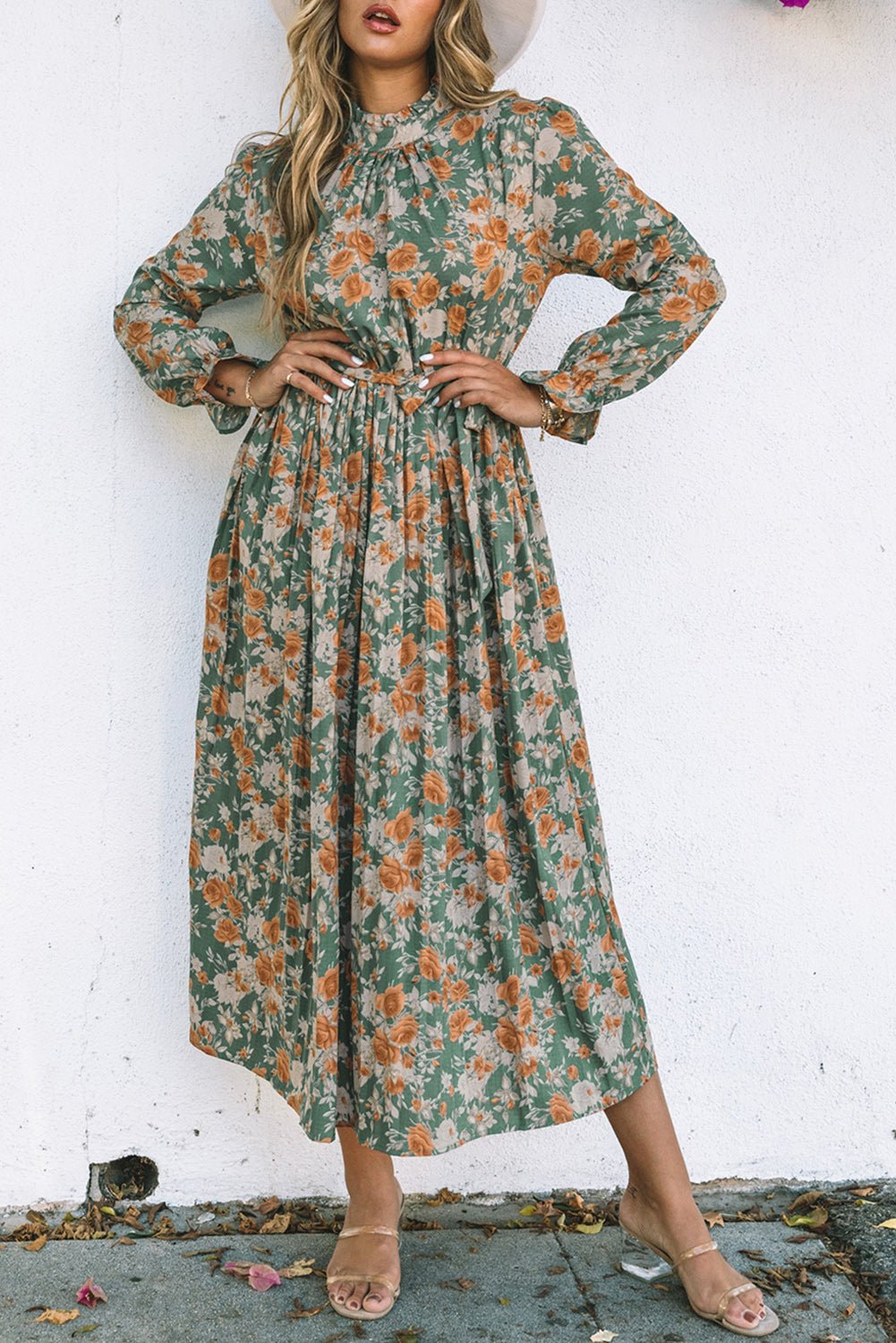 Garden Party High-Neck Midi Dress Sunday Sparks Clothing Co. Garden Party High-Neck Midi Dress Sunday Sparks Clothing Co.