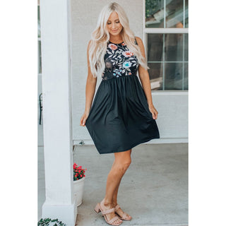 Gray Grace Floral Dress