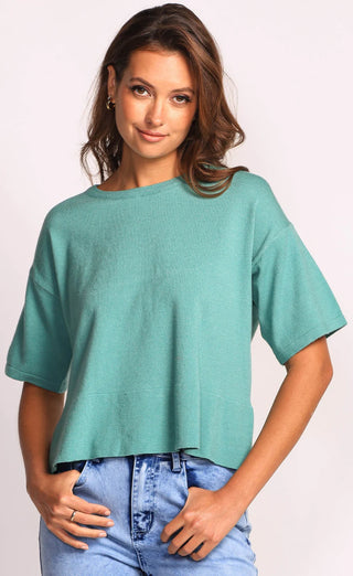 Misty Rose The Cecelia Top in Cool Mint