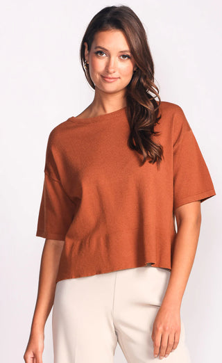 Misty Rose The Cecelia Top in Warm Earth