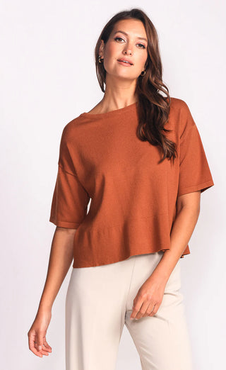 Misty Rose The Cecelia Top in Warm Earth