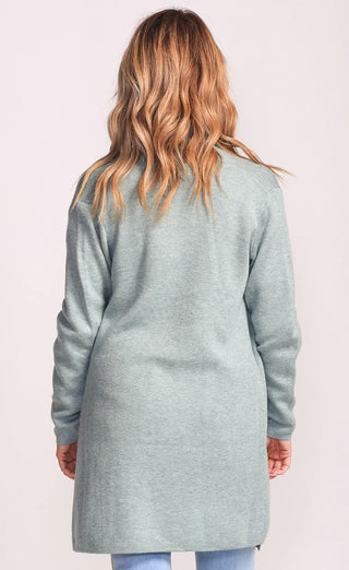 Light Gray The District Cardigan in Coastal Aloe