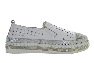 Celeste Slip-On Studded Sneaker in White