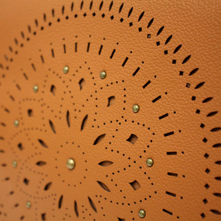 Vegan Leather Cognac Mandala Bag