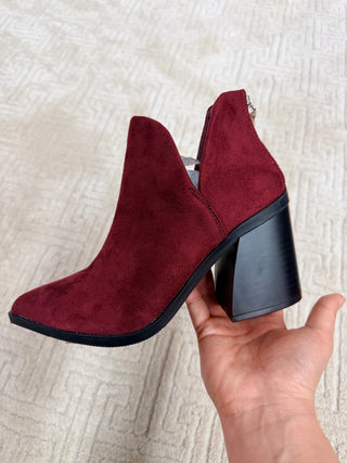 Burgundy Boots - Size 5, 6
