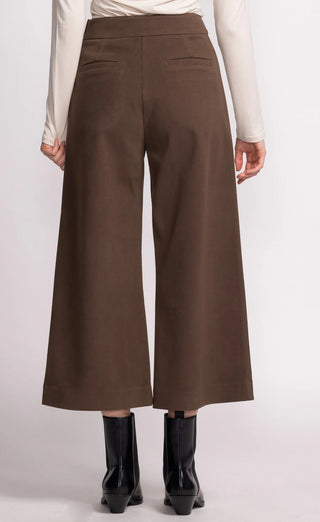 Nadia Wide Leg Pants in Brown