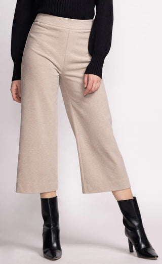 Nadia Wide Leg Pants in Beige