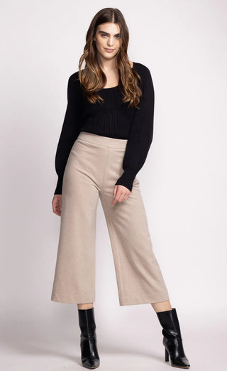 Nadia Wide Leg Pants in Beige