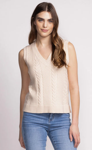 Holly Sweater Vest in Off White