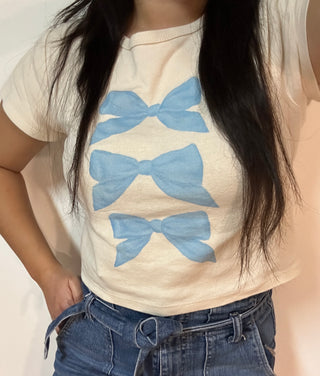 Baby Blue Bows Tee