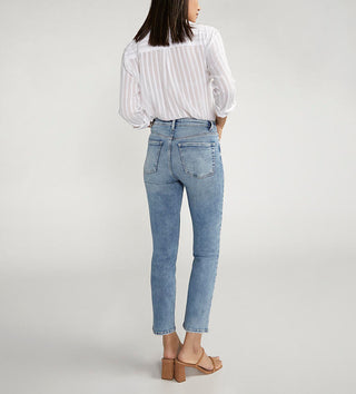 Light Gray Isbister Ankle Straight in Medium Indigo by Silver Jeans Co.