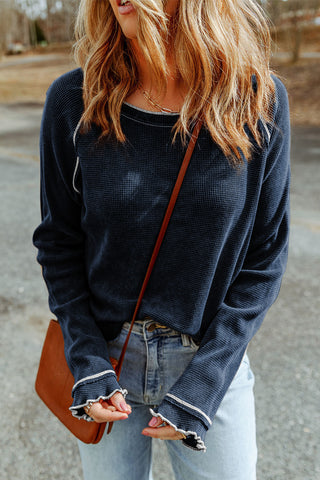 Dark Slate Gray Maisie Longsleeve Top