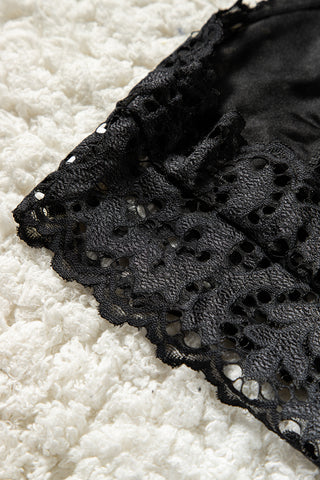 Dark Slate Gray Black Lace Bralette