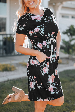 Dark Slate Gray Jessie Floral Dress