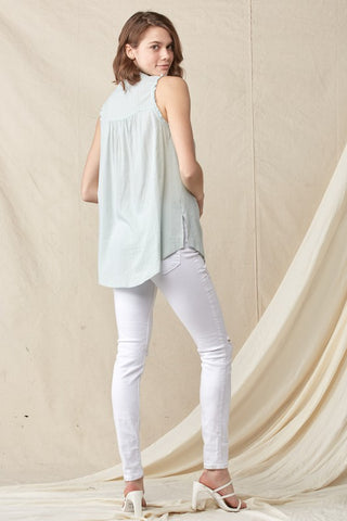 Light Gray Millie Mint Top