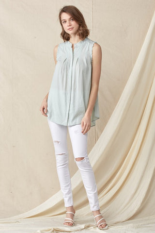 Light Gray Millie Mint Top