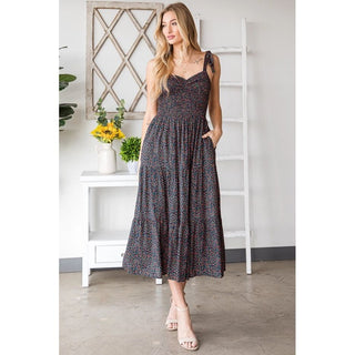 Gray New Romantics Midi Dress