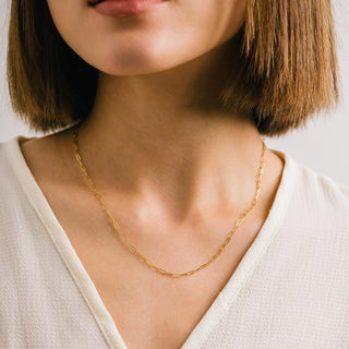 Paperclip Chain Gold-Filled Necklace