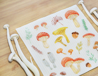 Wild Mushrooms Kitchen Cloth