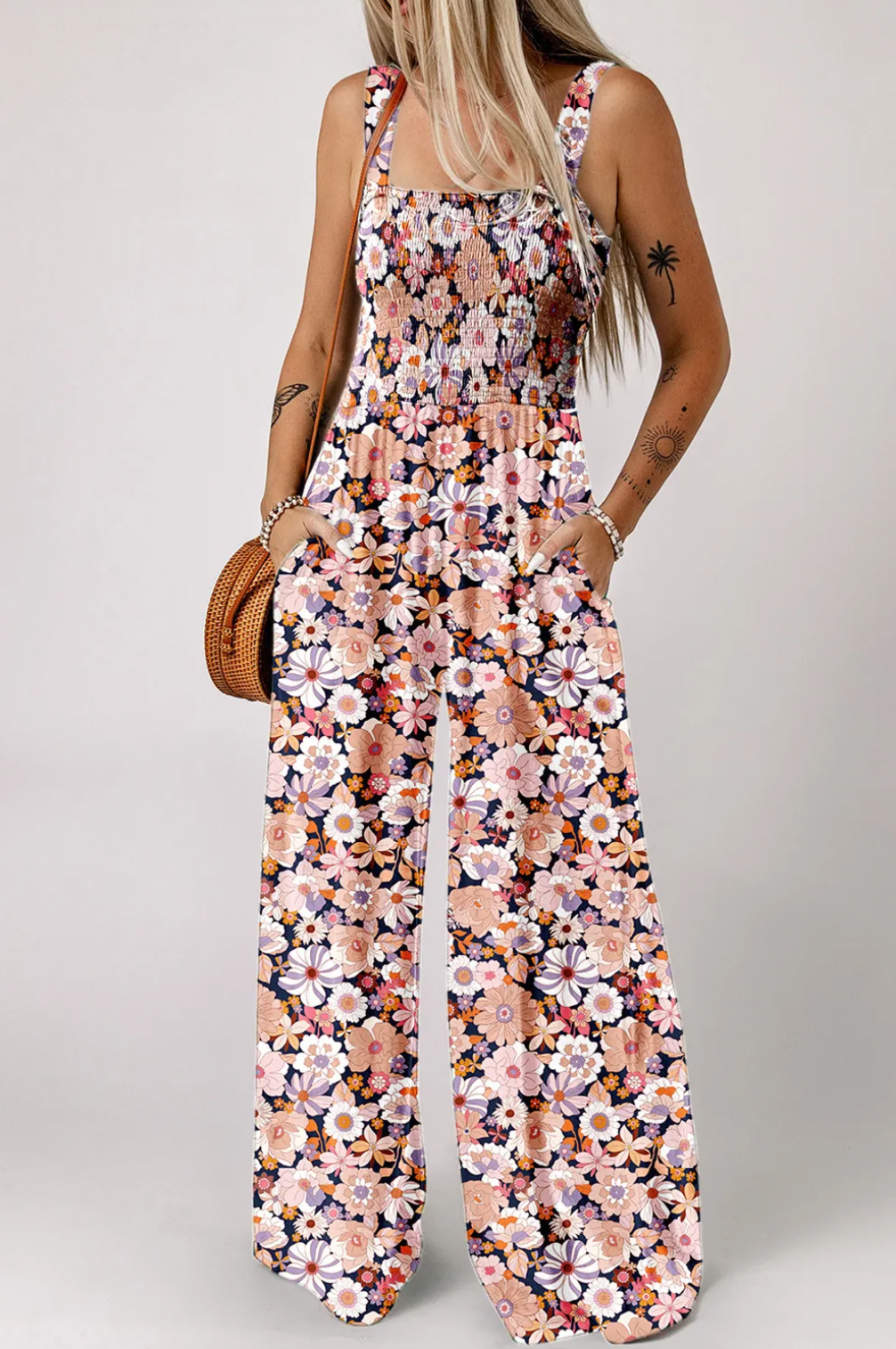 Raylene Smocked Jumpsuit – Sunday Sparks Clothing Co.