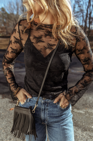 Midnight Lace Blouse