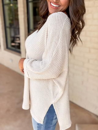 Monroe Waffle Knit Top