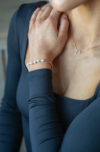Betty Pearl Bracelet | Rose Gold