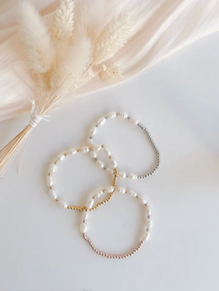 Betty Pearl Bracelet | Rose Gold