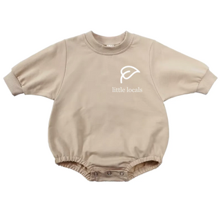 Little Locals Sweater Romper | Latte Taupe