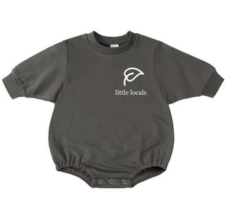 Little Locals Sweater Romper | Pepper Grey