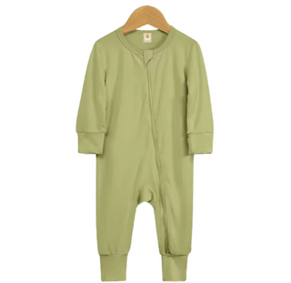 Long Sleeve Bamboo Sleeper | Moss Green