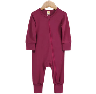 Long Sleeve Bamboo Sleeper | Merlot Burgundy