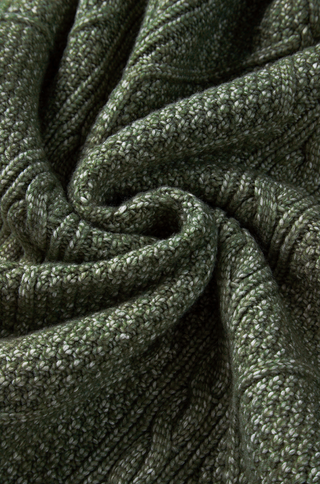 Cable Knit Sweater Dress | Green