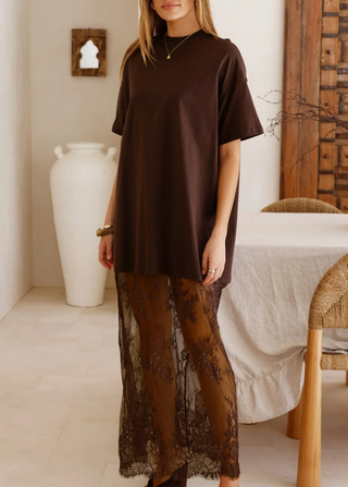 Sandalwood Lace Dress