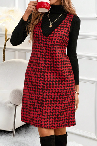 Missy Houndstooth Dress