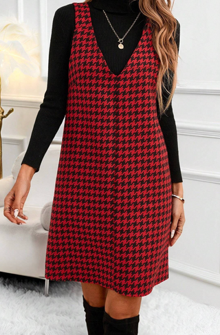 Missy Houndstooth Dress