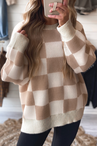 Emmaline Checkered Sweater
