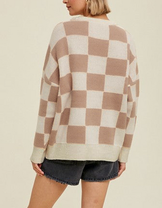 Emmaline Checkered Sweater