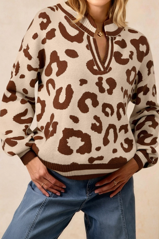 French Leopard Sweater