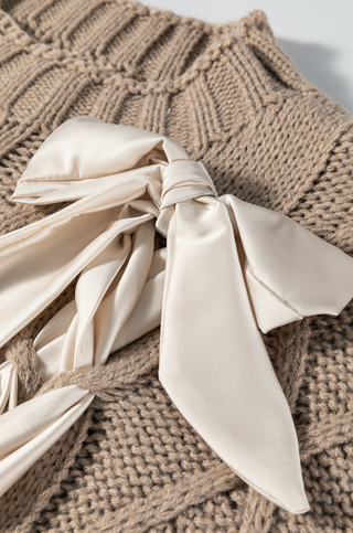 Satin Bow Sweater