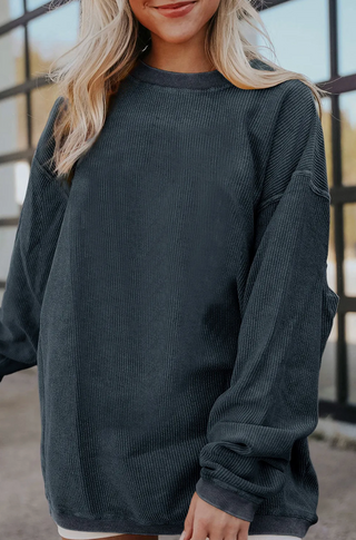 The Corduroy Sweatshirt | Dark Grey