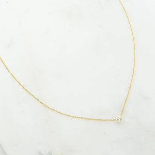 Solitaire Necklace in Gold