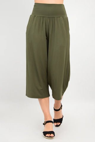 Gaylene Bamboo Capri | Khaki