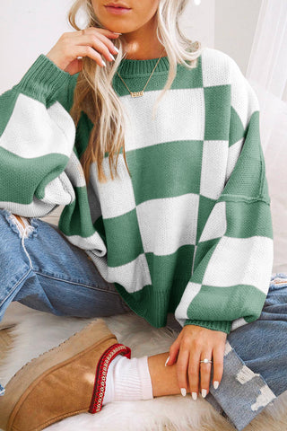 Ava Checkered Sweater