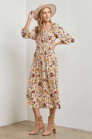 Gray Lana Wildflower Midi Dress