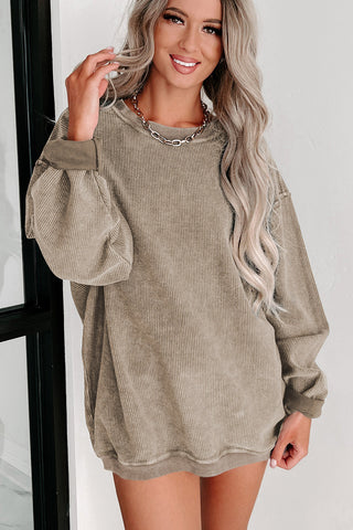 The Corduroy Sweatshirt | Taupe