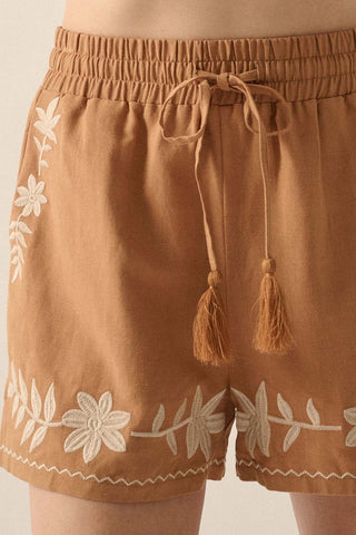 Boho Embroidered Shorts