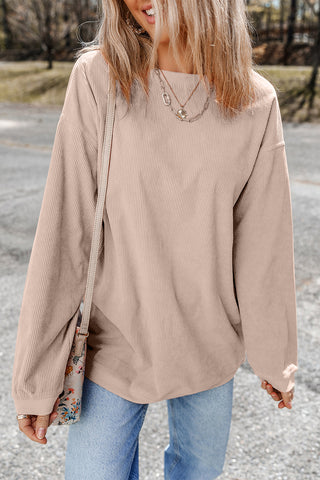 The Corduroy Sweatshirt | Apricot Cream