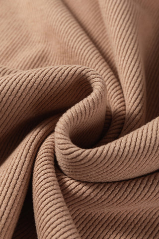 Beige Leopard Corduroy Set | Hoodie + Pants